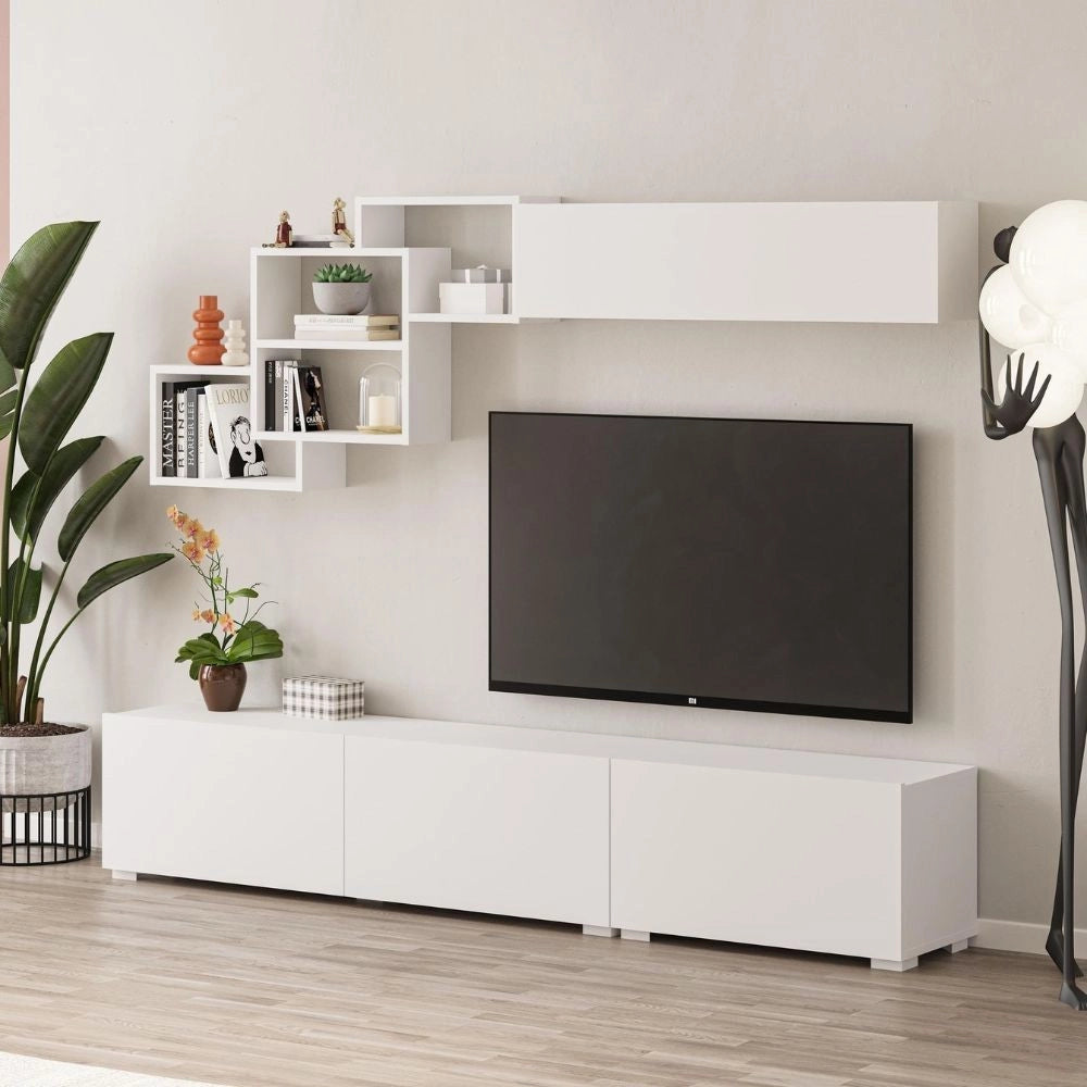 Parete attrezzata colore bianco Free 210x35x39H