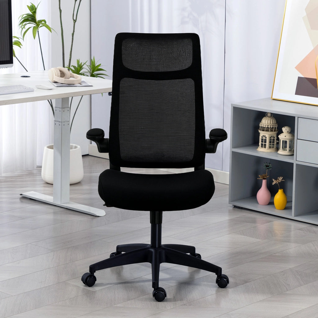 Sedia da Ufficio Ergonomica con Braccioli 3D ¨C Xylo ¨C Schienale in Rete Nero