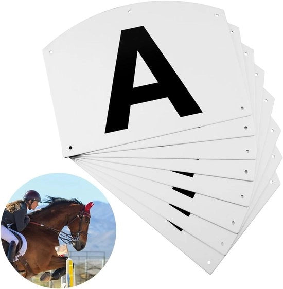 Montaggio a mano per arena, training e sport equestri A B C E H K F M - Lettere grandi