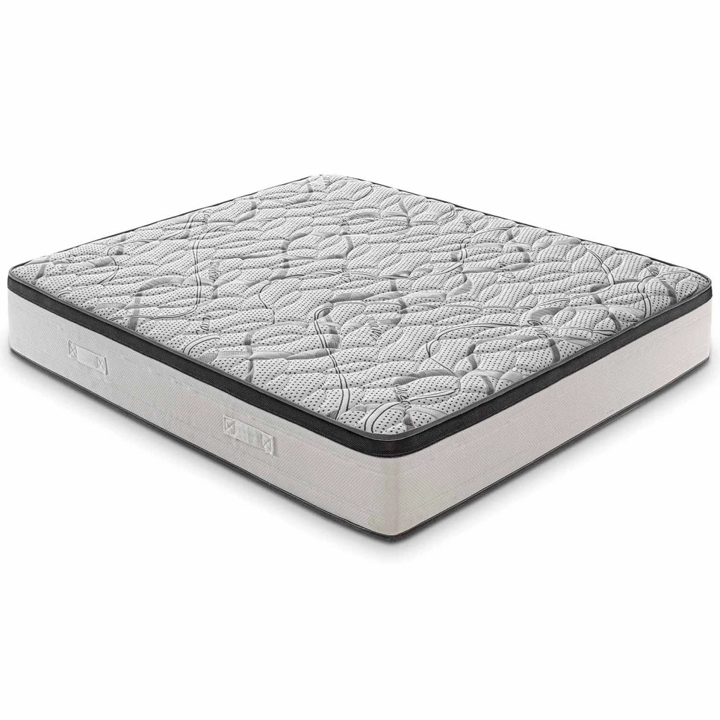 Materasso Matrimoniale 150x190 - In schiuma HR - Altezza 30 cm - Ortopedico - Rigidità H3 - Rivestimento CARBON DELUXE - Alta densità