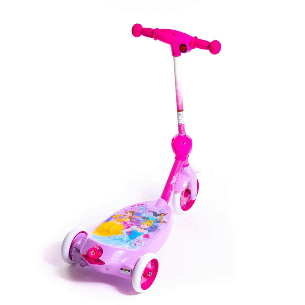 Monopattino Elettrico a Batteria 3 Ruote per Bambini Sparabolle con Licenza Disney Princess