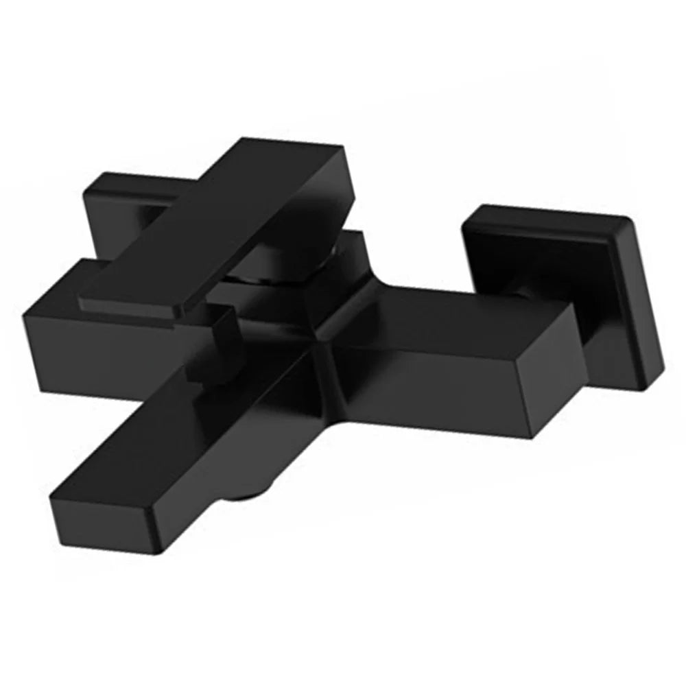 Miscelatore esterno vasca con kit doccia nero opaco serie Absolute