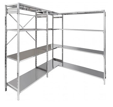Scaffalatura lineare in acciaio inox per ristoranti e cucine cm. 80x40x180h