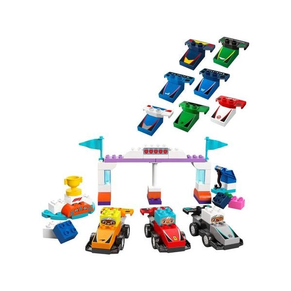 Auto da corsa e piloti team f1 lego 10445 duplo formula1