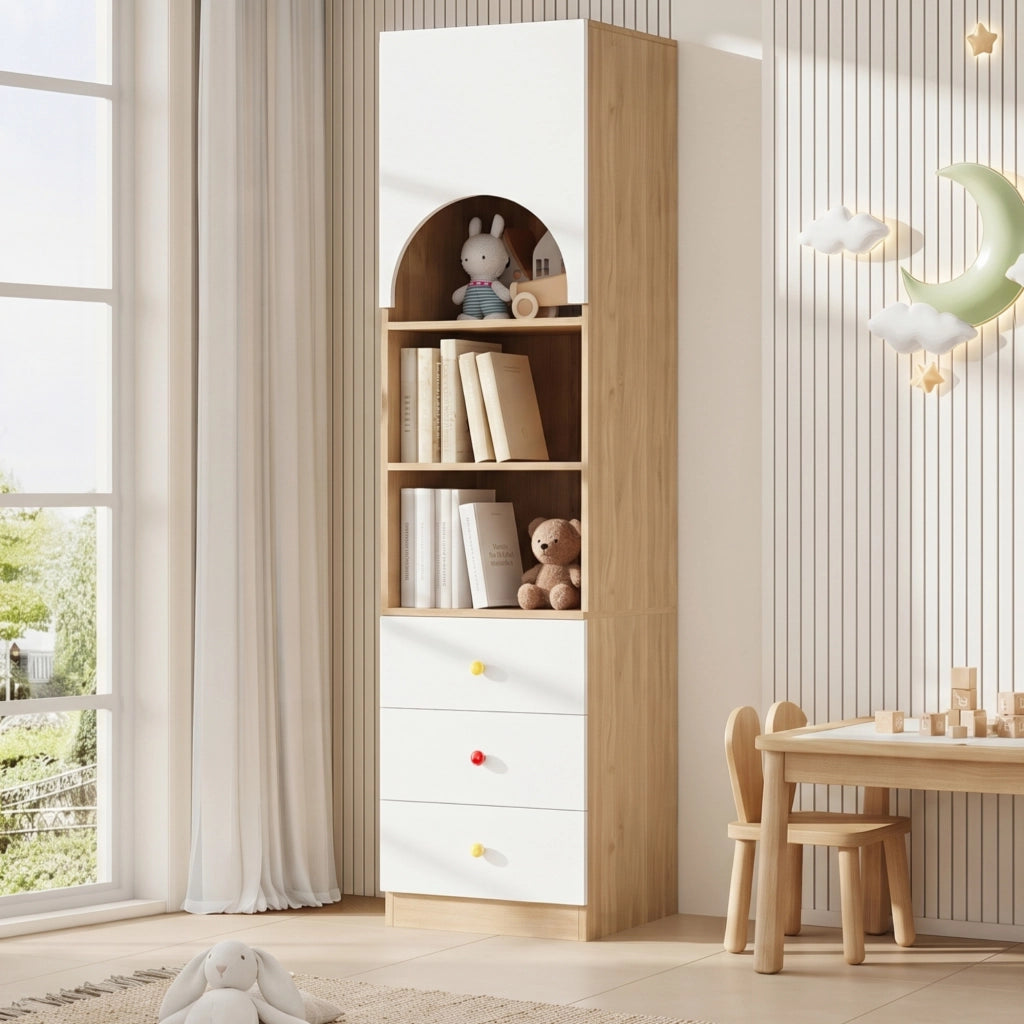 Lettino 70 x 140 x 94;5 cm; mobile; fasciatoio; ripiano; cassetti e rete regolabile su 4 altezze; design moderno; pino massello; naturale
