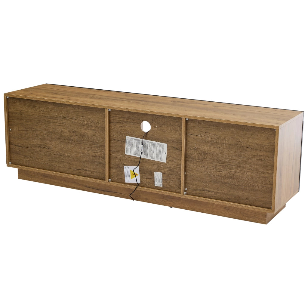 Mobile porta TV nero e rovere 160 cm con illuminazione LED RGB