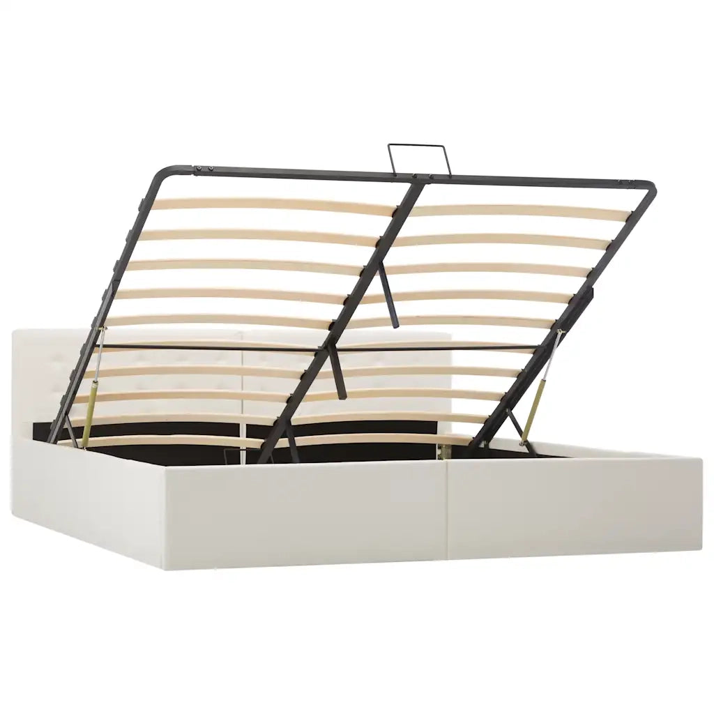 Giroletto con Contenitore Idraulico Bianco Similpelle 180x200cm 285521