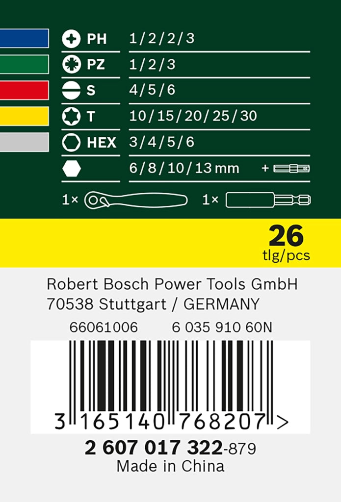Set Avvitamento Rainbow 26 Pezzi Bosch