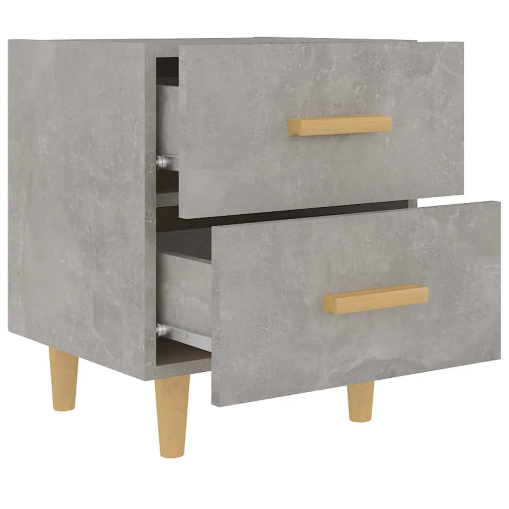 Comodino Grigio Cemento 40x35x47,5 cm 811978