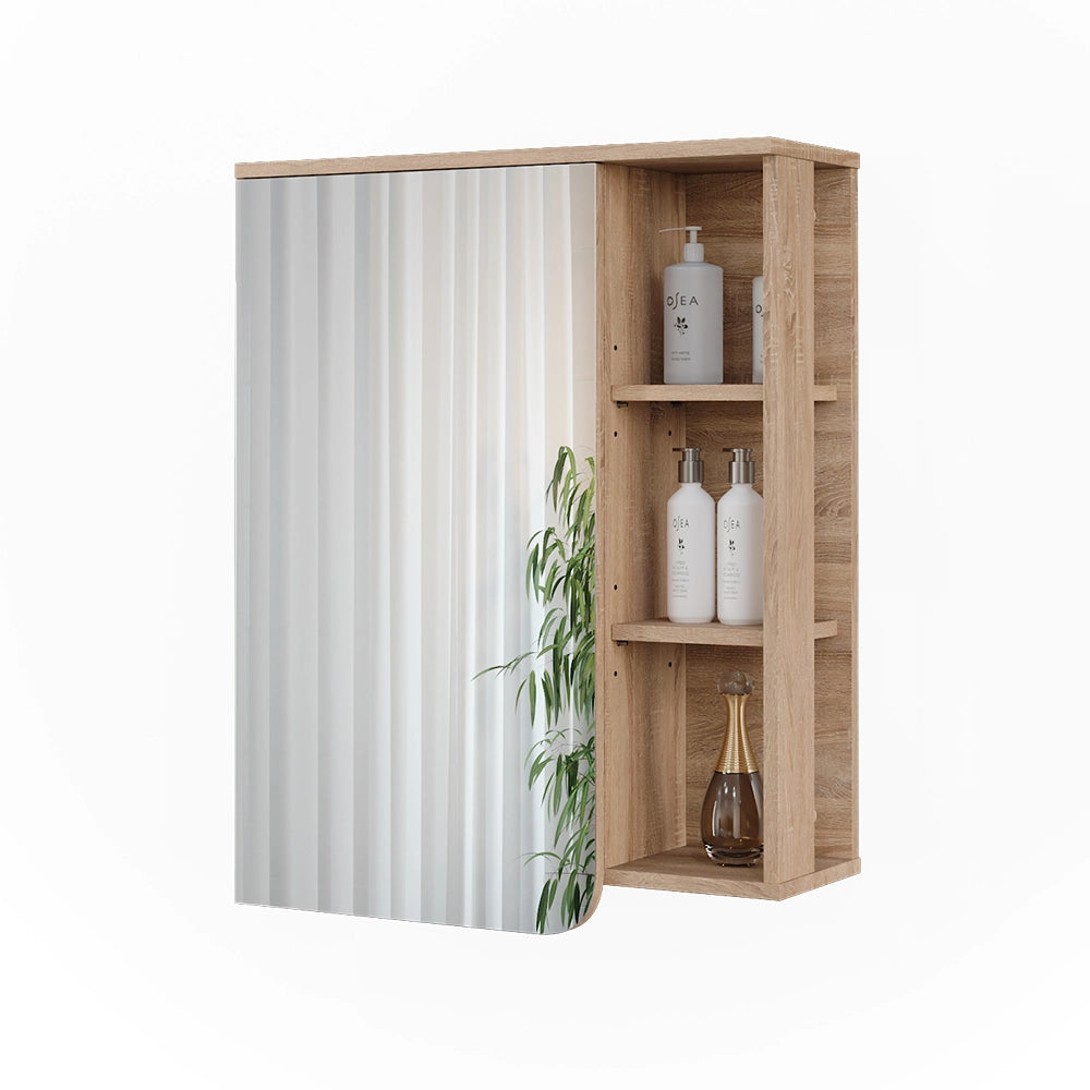 Vicco Mobile a specchio Sonoma/Bianco 60 x 75 cm