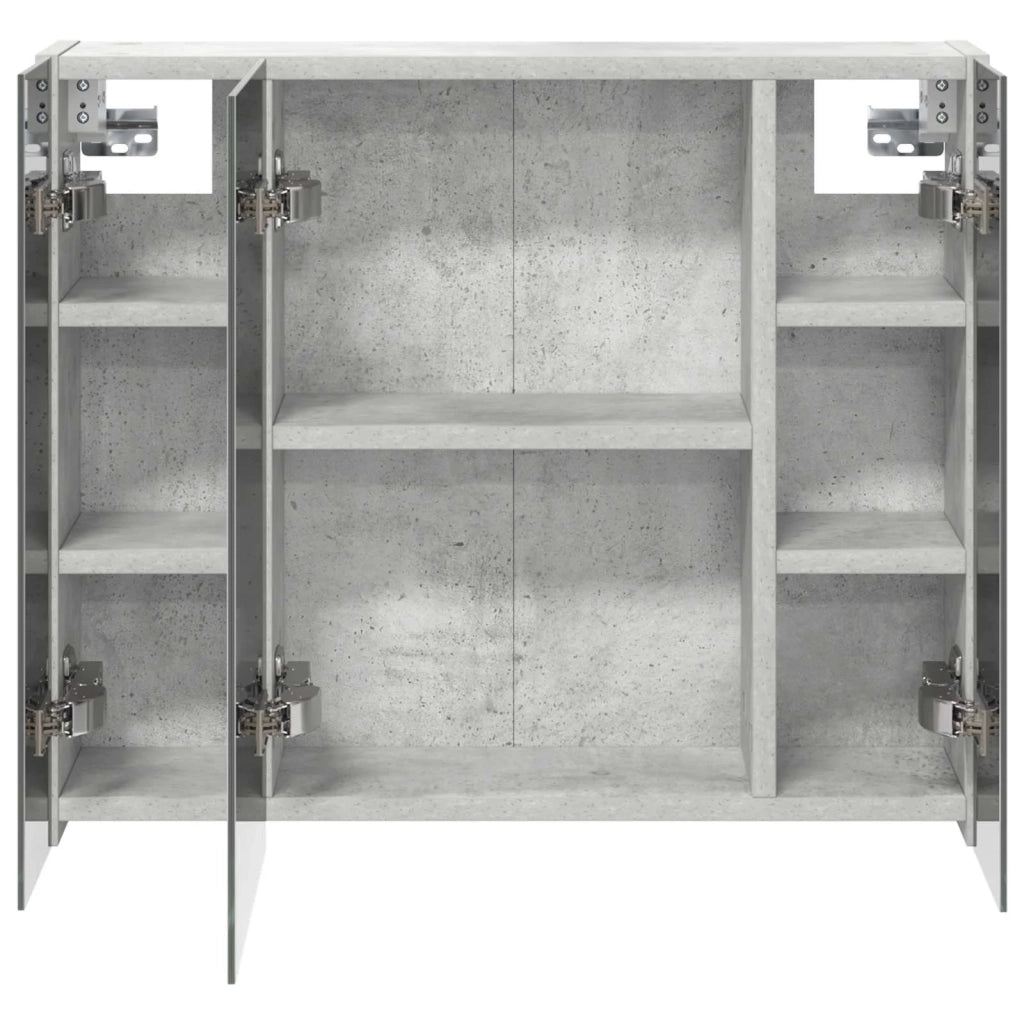 Mobiletto per specchio da bagno Grigio cemento 889074