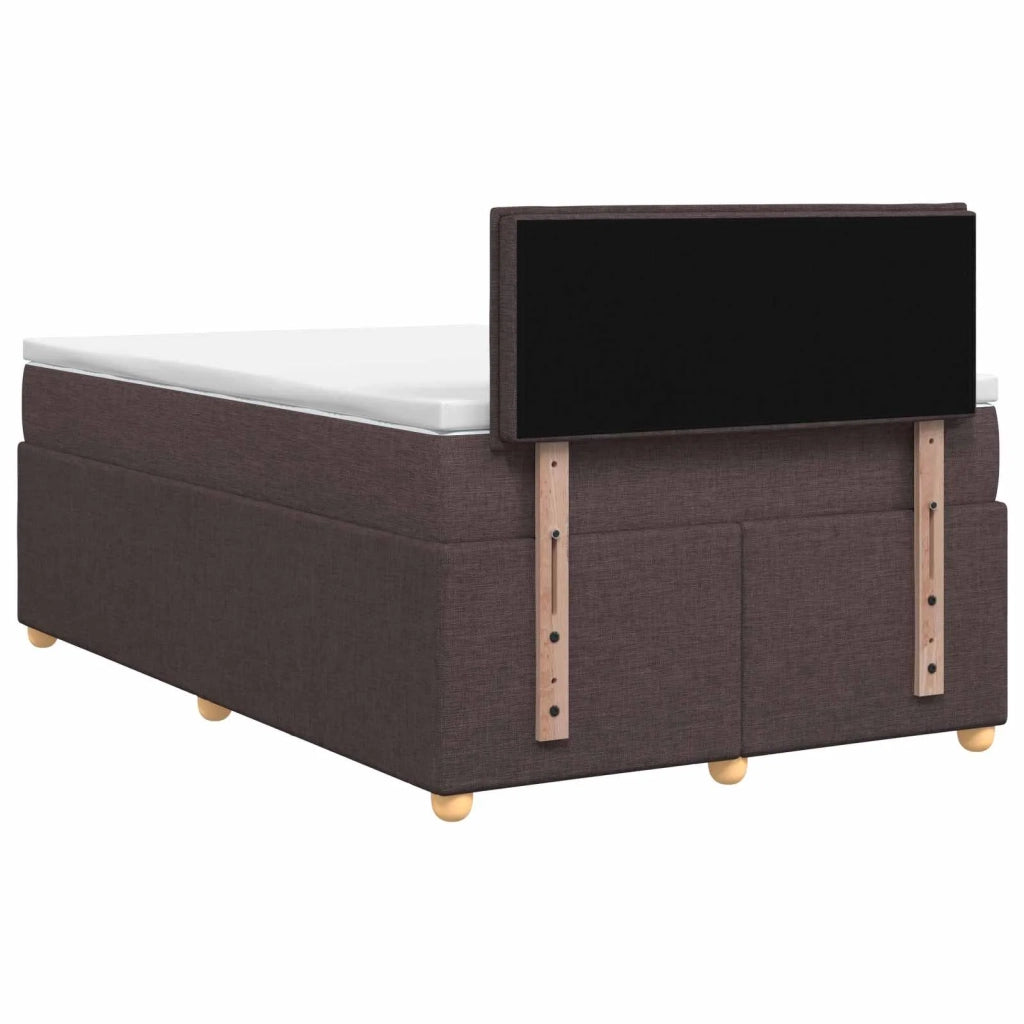 Letto box spring con materasso Marrone Scuro 120 x 200 cm 3452390