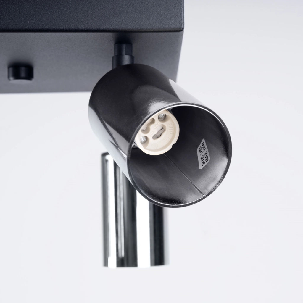 Lampada da soffitto WINX 4 nero/cromo