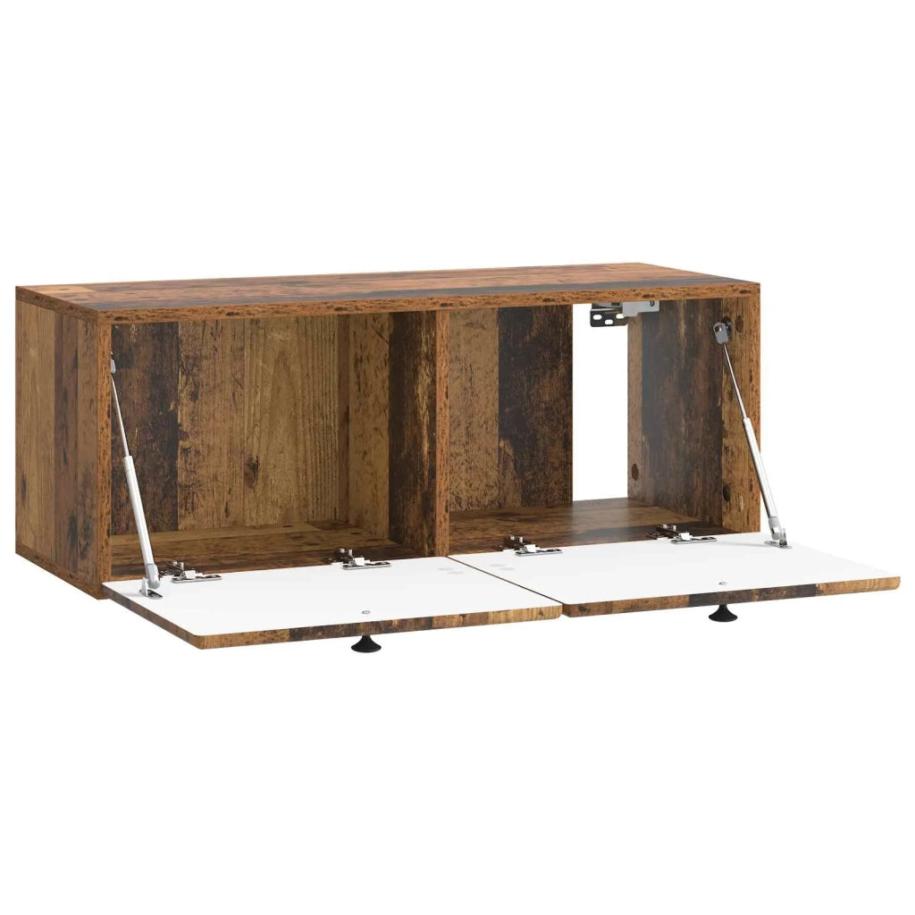 Mobile TV da Muro | Armadietto TV | Mobile Porta TV 78,5 x 31 x 30 cm Legno antico