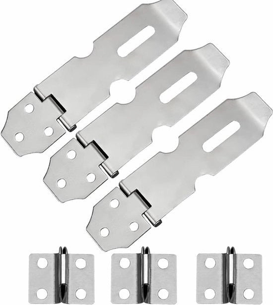 3 Pezzi di chiusura a molla in acciaio inossidabile per porte finestre armadi gabbie - Accessori di fissaggio - Adatto per tutte le misure - Solo da noi disponibile - Sicurezza avanzata