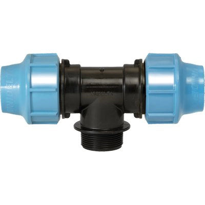 TEE A COMPRESSIONE FILETTO MASCHIO PN16 UNIDELTA - MM 16X1/2M- 5 pezzi