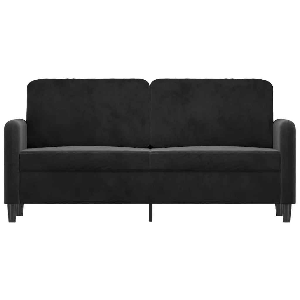 Divano a 2 Posti Nero 140 cm in Velluto 359447