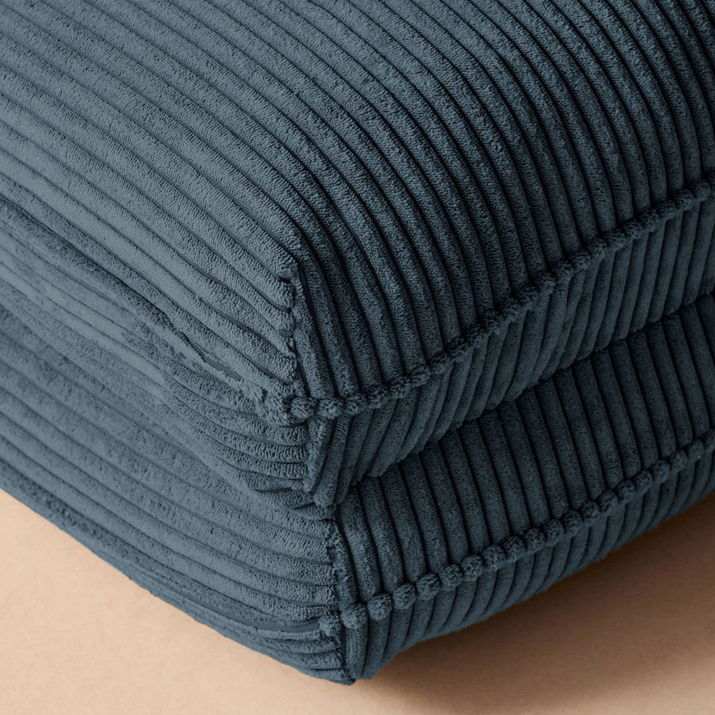 Poltrona letto convertibile velluto a coste grosse coste, blu scuro