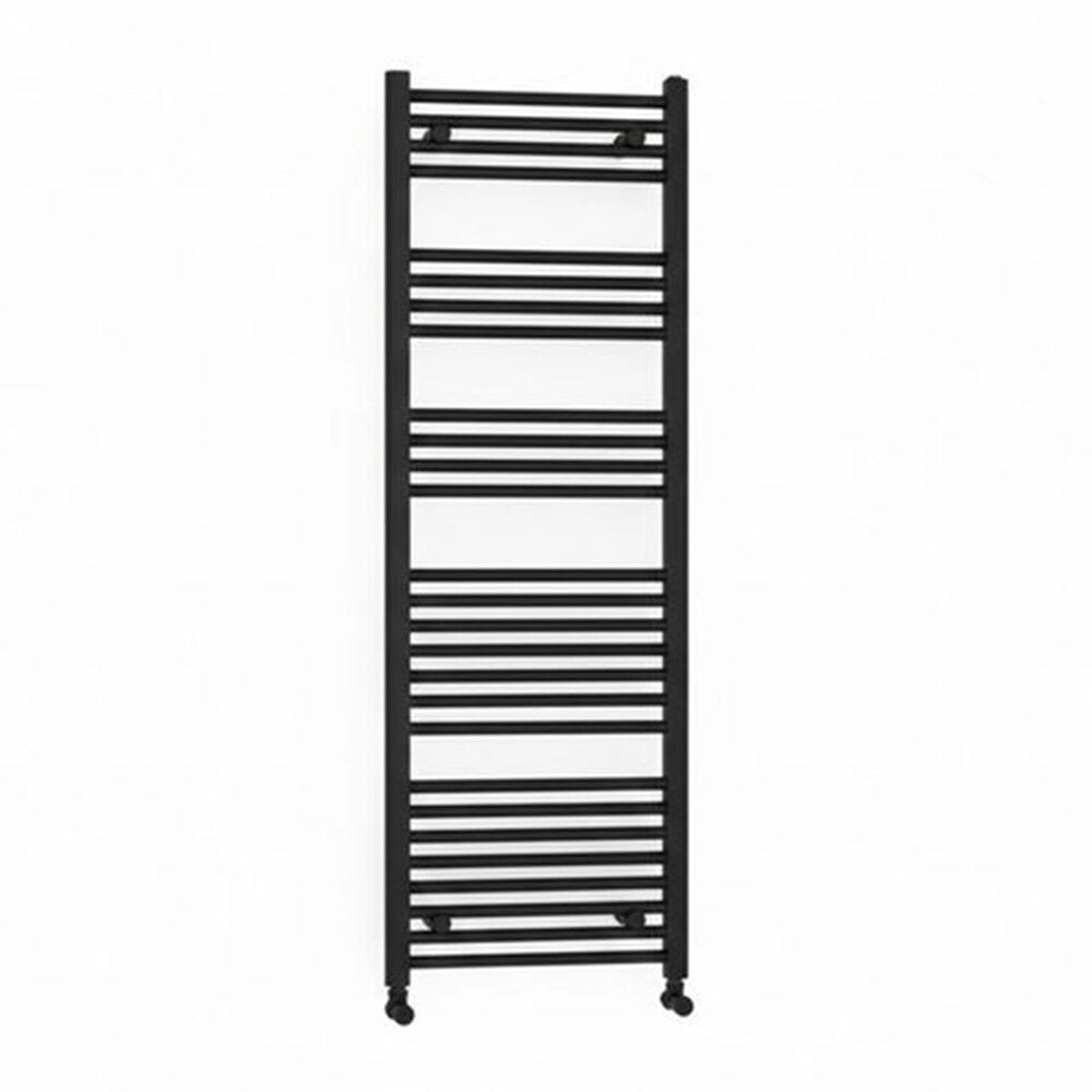 Termoarredo bagno H 150 x L 60 cm in acciaio nero opaco