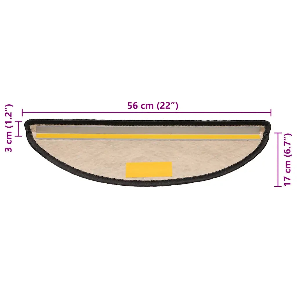 Tappeti Autoadesivi Scale Aspetto Sisal 15 pz | Gradini per Scale 56x17x3 cm