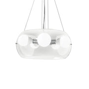 Sospensione Moderna Audi-10 Metallo Trasparente 5 Luci E27