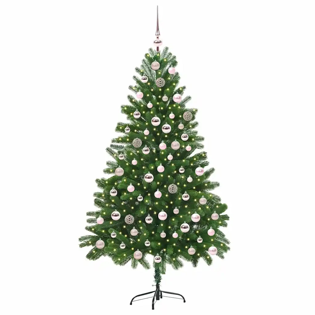 Albero di Natale con 300 LED con supporto Verde 210 cm PE 3396342