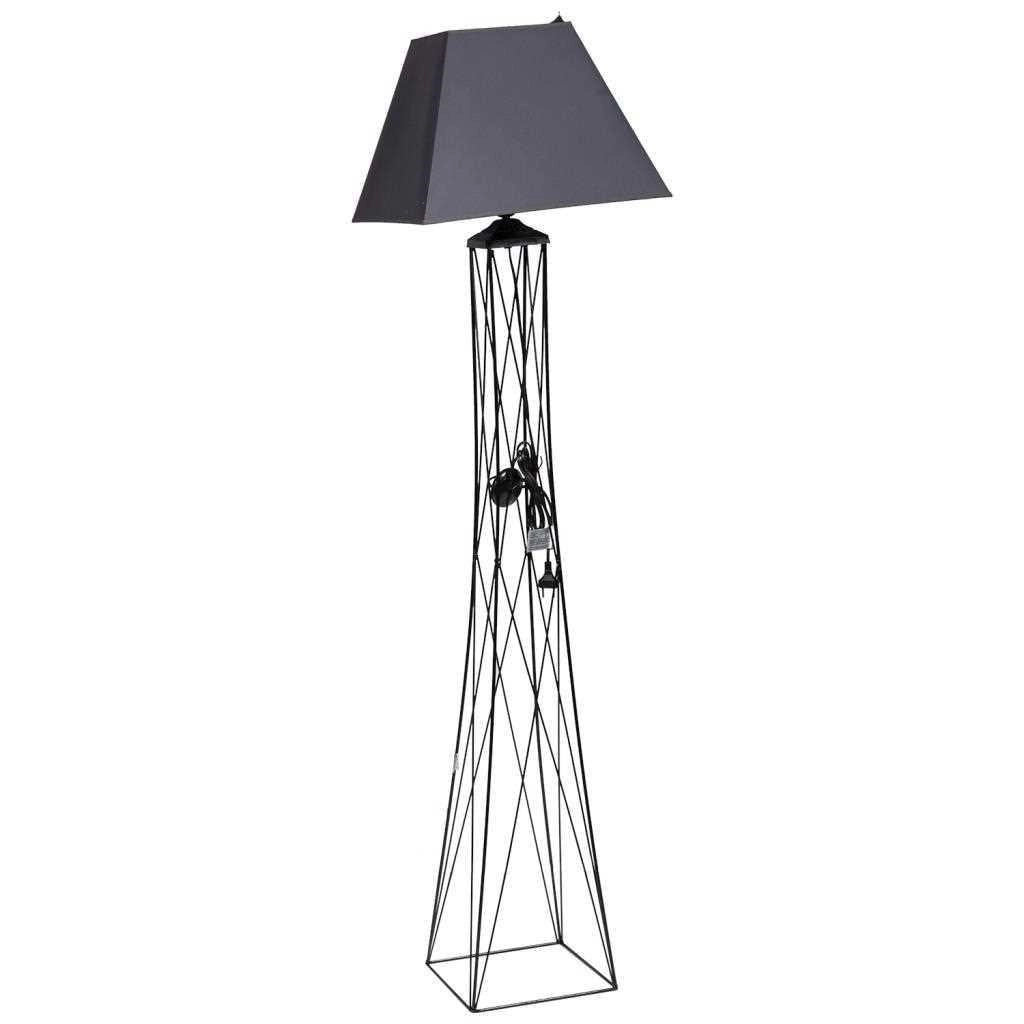Lampada da terra nera 42x42x160h