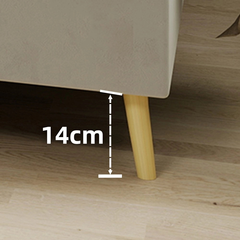 Letto Matrimoniale in Velluto ¨C MINIMAL ¨C Beige 160x200