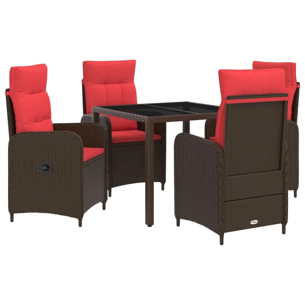 Set da pranzo per esterni 5 pz polyrattan 3422313