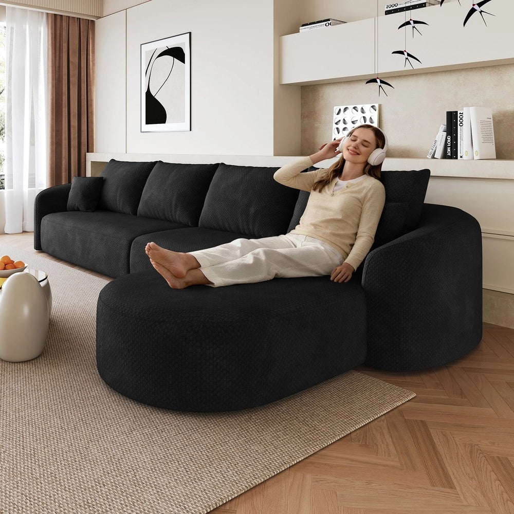 Divano angolare modulare ¨C Minimal ¨C nero 336cm