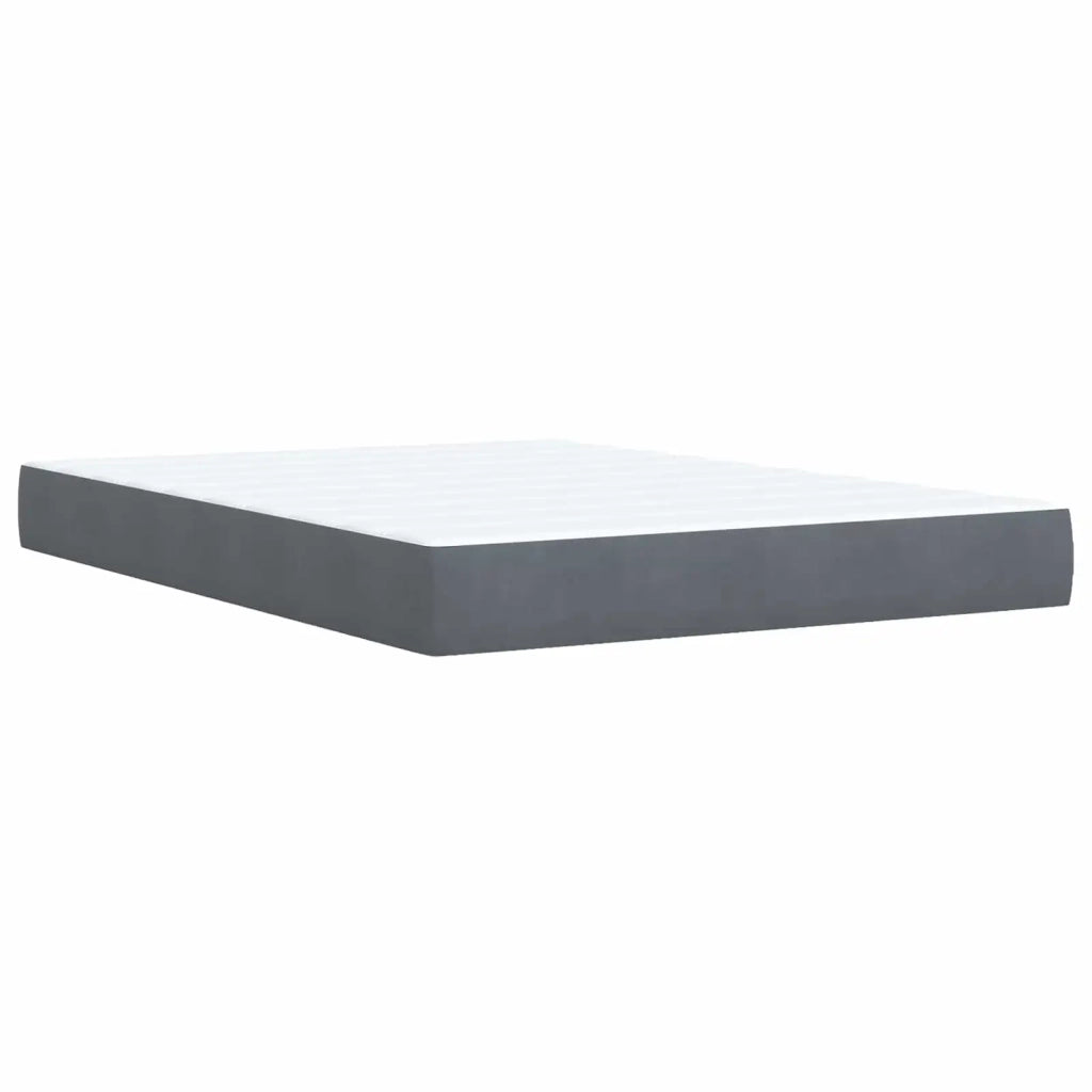 Letto Ottomano con Materasso e LED Grigio Scuro 140 x 190 cm 3458302