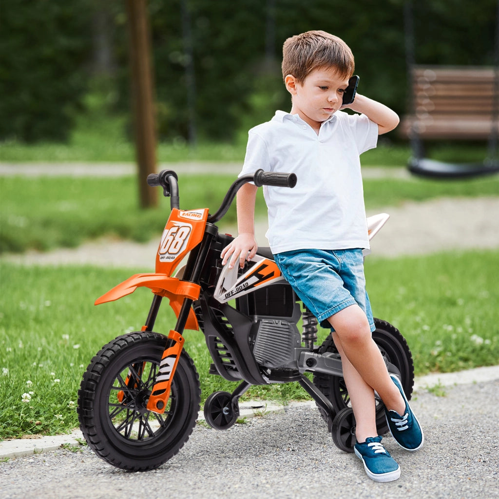Moto Elettrica per Bambini con Rotelle ¨C Zephmum ¨C Arancione