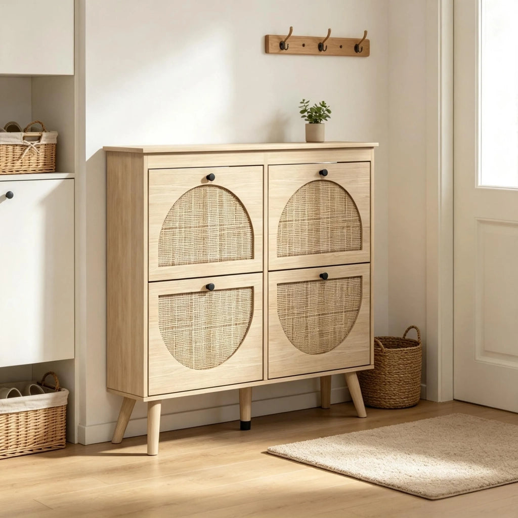 Scarpiera compatta dal design moderno e semplice, salvaspazio