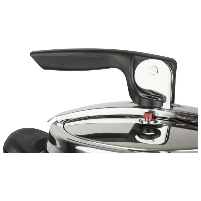 Barazzoni Amelia+ Pentola a Pressione 5 L 22 cm Acciaio Inox 18-10 Induzione Lavastoviglie colore Nero