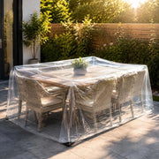 Telo trasparente con occhielli, 3x4 m, in PVC, robusto e resistente, ideale per esterni, giardino e balcone