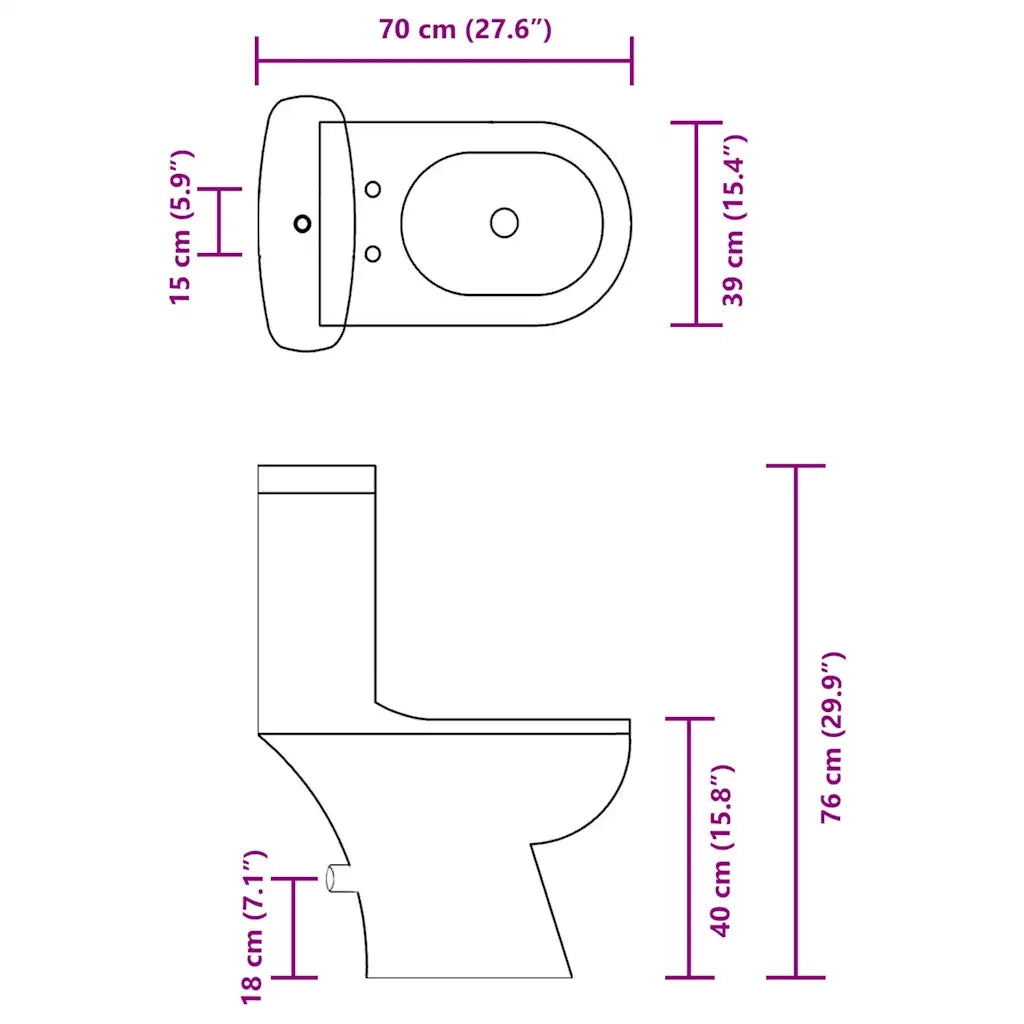 Toilette con Cisterna Bianca 240549