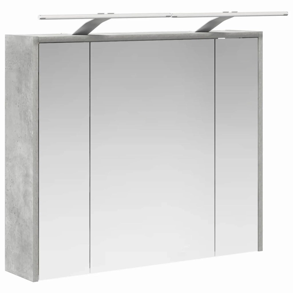 Mobiletto per specchio da bagno Grigio cemento 889178