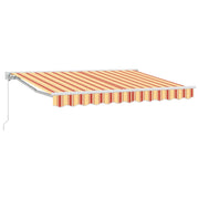 Tenda retrattile manuale Giallo e Arancione 3 x 2,5 m 3420219