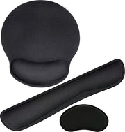 Palmsteun ergonomico, support per mouse e polso, tastiera con supporto per polso e mouse per computer, laptop, casa e ufficio, nero