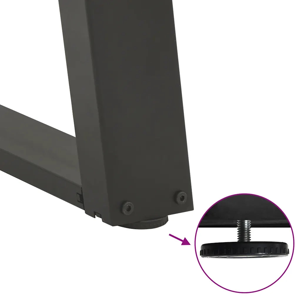 Gambe per tavolo da pranzo forma U 2 pz Antracite 80x(72-73) cm 4012798
