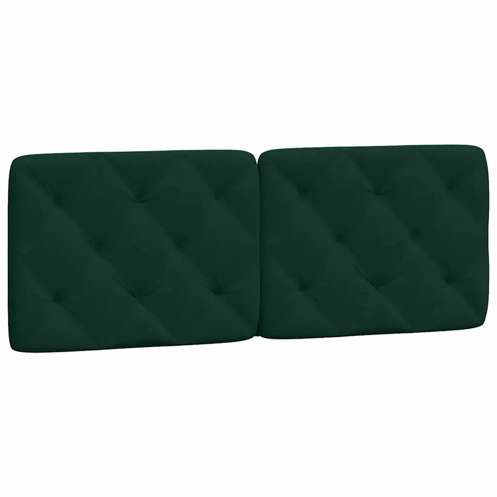 Letto con Materasso Verde Scuro 140x190 cm in Velluto
