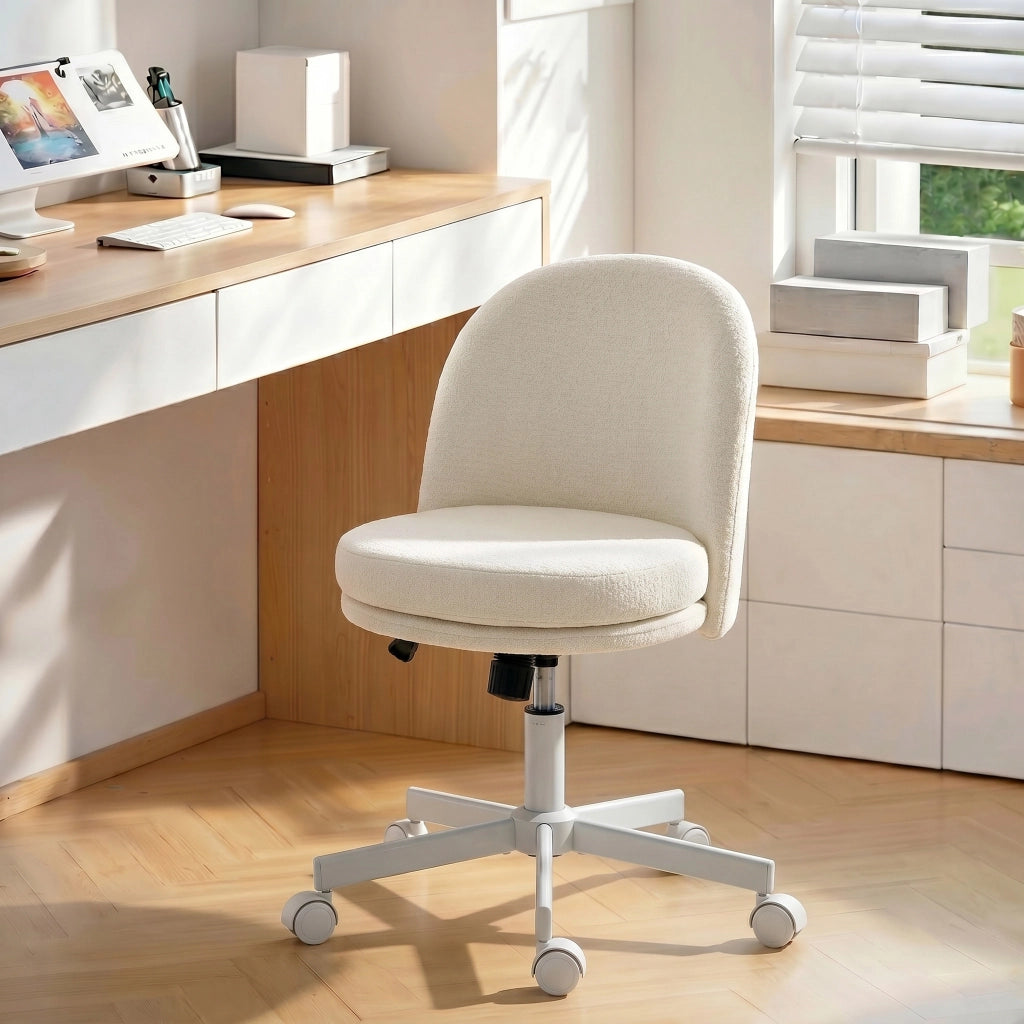 Sedia da ufficio regolabile in altezza con funzione basculante ¨C Minimal ¨C crema