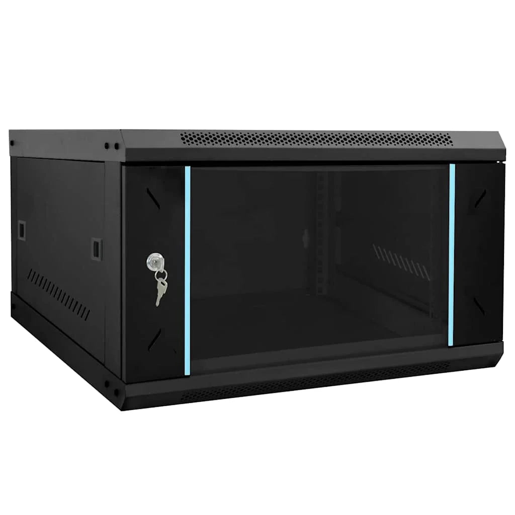 Armadio di rete a parete dal design industriale per ufficio 53 x 60 x 30 cm acciaio nero 02_0059077