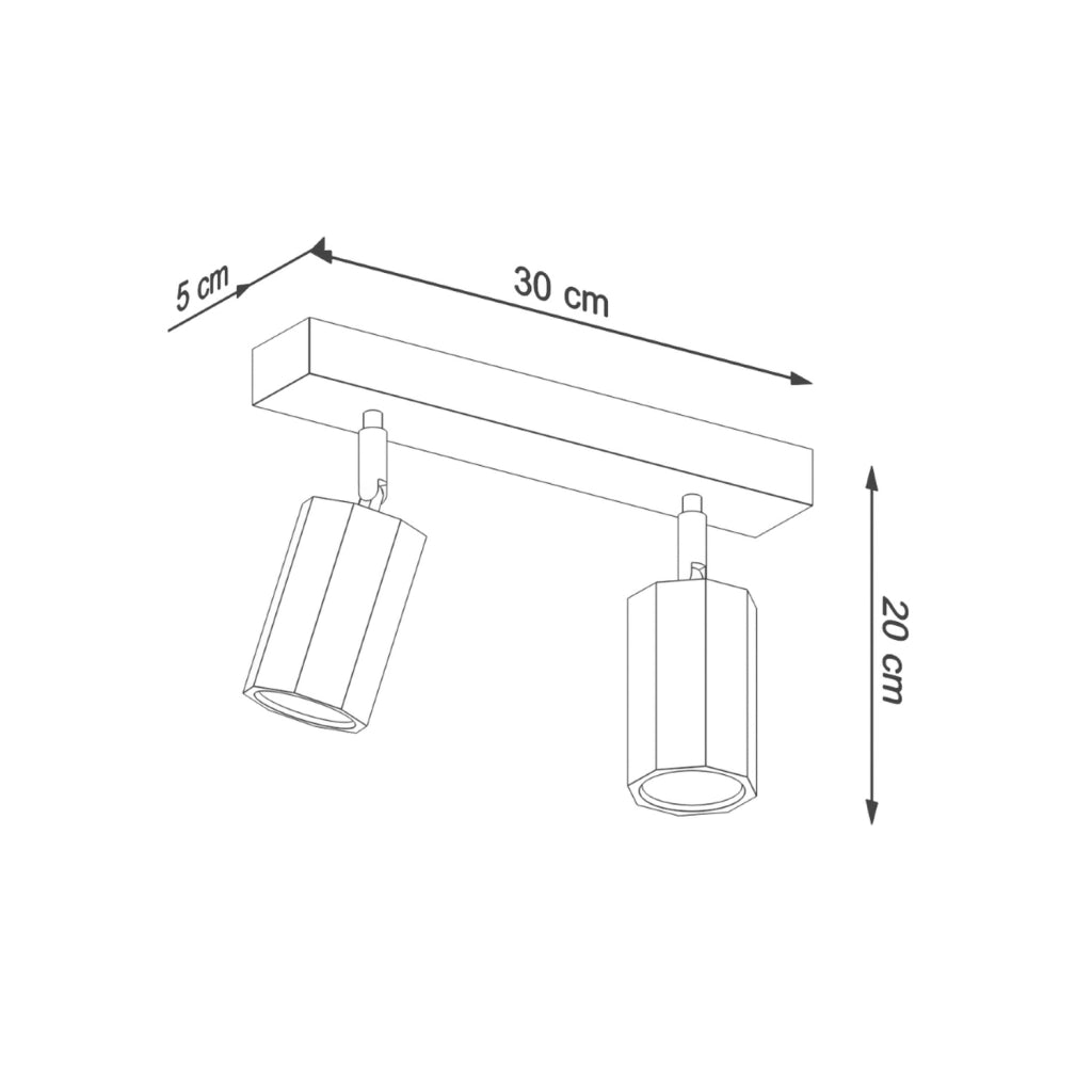 Lampada da soffitto ZEKE 2 rovere