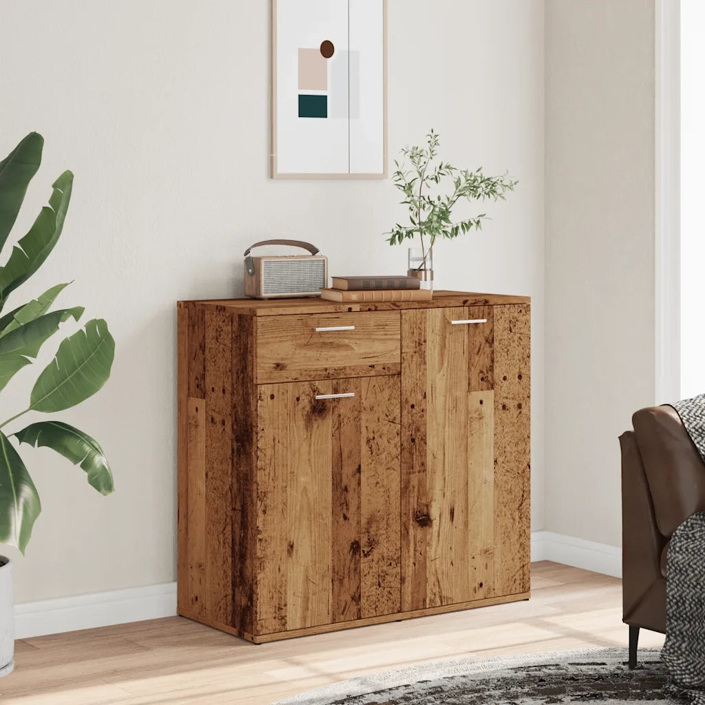 Credenza | Madia | Buffet da pranzo | Armadio da pranzo Legno Antico 80x36x75 cm in Truciolato