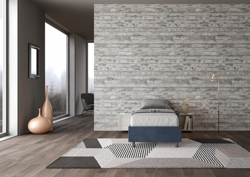 Letto Singolo Sommier 100x200 cm Senza Rete Azelia Blu