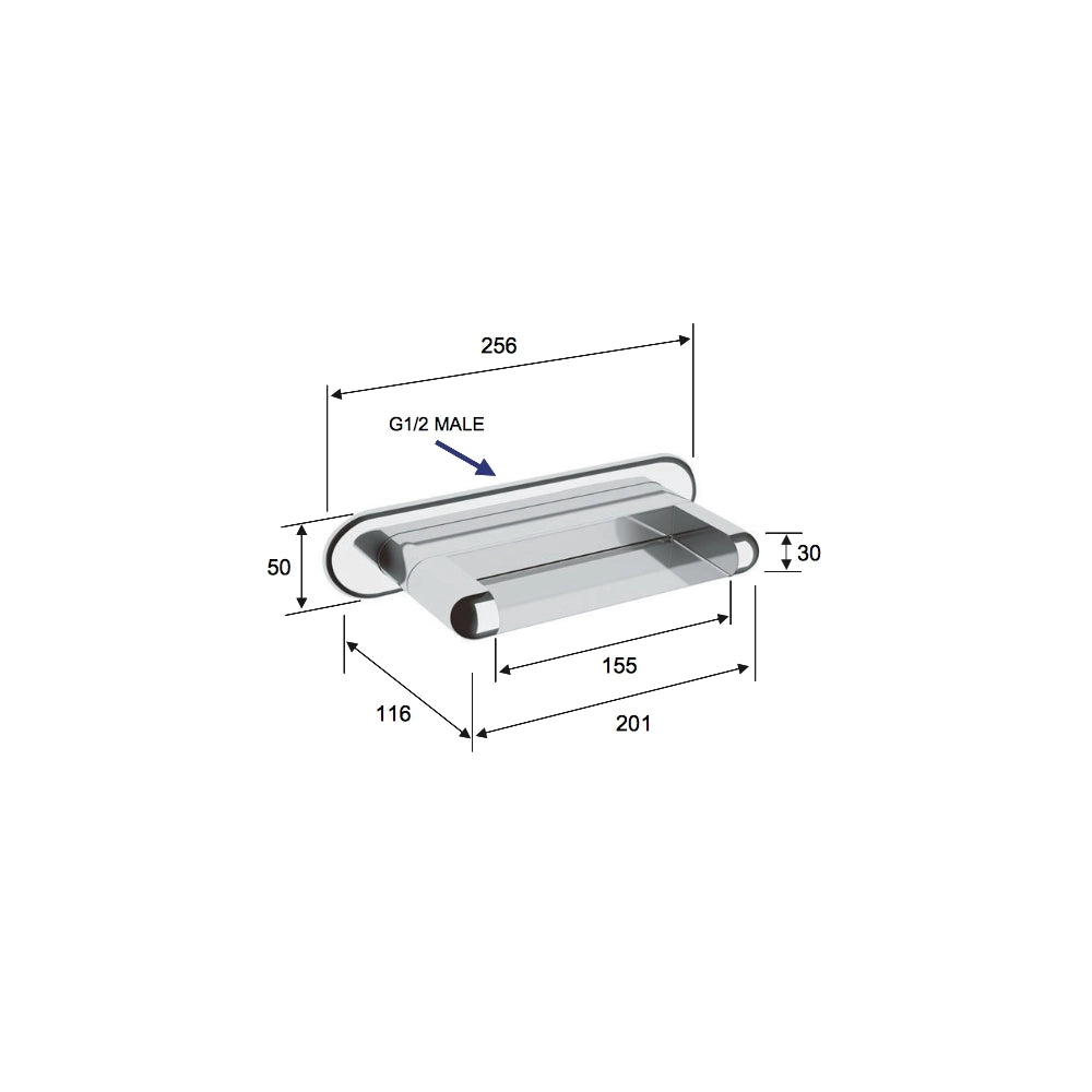 Soffione doccia con getto a cascata