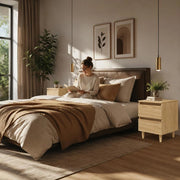 Bedside Tables 2 Pcs. Pinewood Legs Sonoma Oak 40x35x50cm
