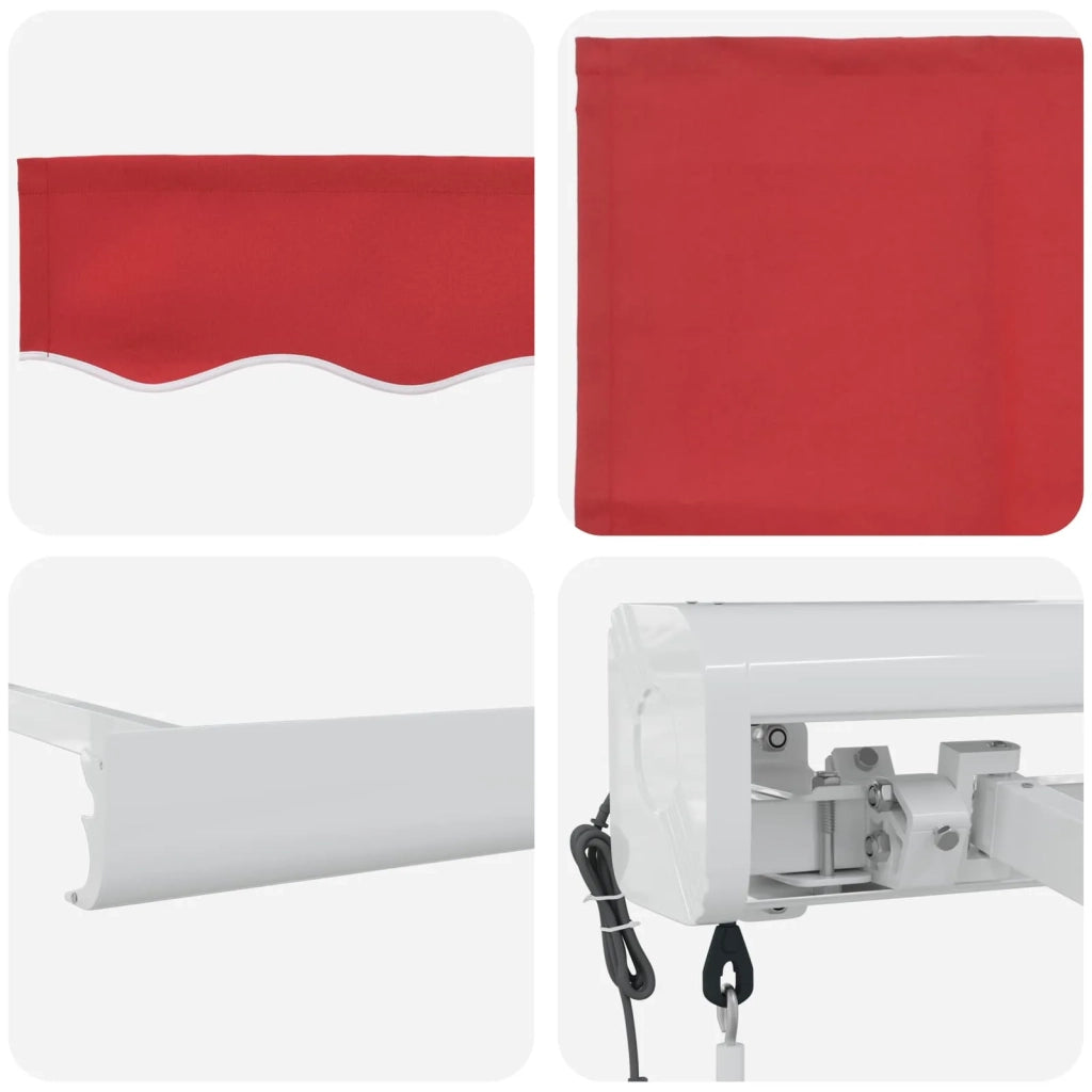 Tenda da Sole Rosso 300 x 250 cm Poliestere e Alluminio 3330154