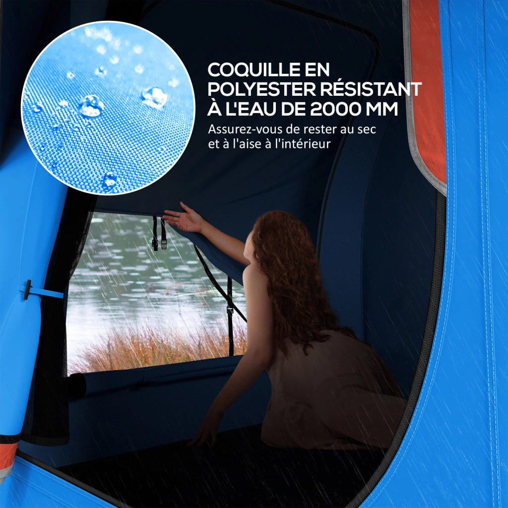 Tenda da campeggio per SUV ¨C Minimal ¨C blu e arancione